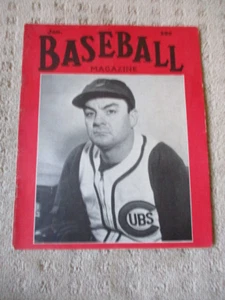 VINTAGE ~ Revista de béisbol - Enero 1941 Cubierta: Jimmy Wilson, Chicago Cubs - Imagen 1 de 2