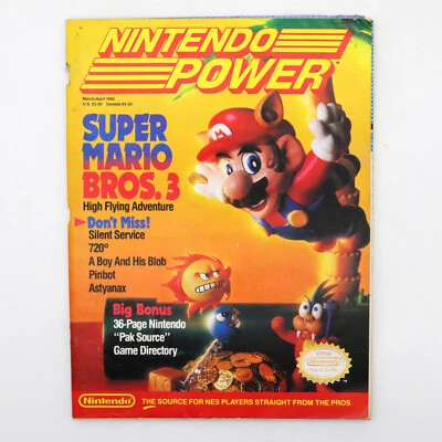 Nintendo Power Magazine 1990 March April Vol 11 Poster and Pak Source Complete - Image 1 of 4