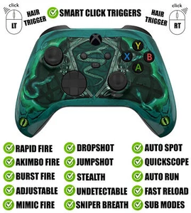Serpent Eye Silent Modz Smart Click Triggers Modded Controller for Xbox & PC - Picture 1 of 2