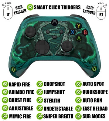 Serpent Eye Silent Modz Smart Click Triggers Modded Controller for Xbox & PC - Image 1 of 2