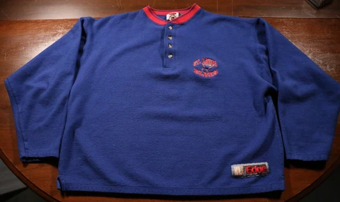 Vintage 90s St. Louis Blues Henley Sweatshirt NHL Hockey Shirt Cover