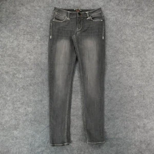 Worn Brand Jeans Womens 6 Stretch Skinny Low Rise Gray Med Wash Ladies - Picture 1 of 12