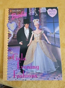 Barbie Paperdolls Gala Evening Fashions 1998 Goldenbook Vintage - Picture 1 of 8