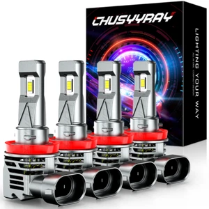 Combo LED Headlight Bulbs For 2004-2015 Volvo VNL Semi Truck High Low Beam 6000k - Picture 1 of 12