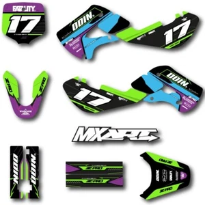 Full Custom decal Kit Synth style to fit Kawasaki KX 65 2000 - 2023 sticker kit - Picture 1 of 8