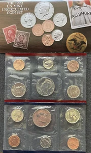 1990 Uncirculated U.S Mint 10 Coin Set in Original Government Packaging OGP - Picture 1 of 2