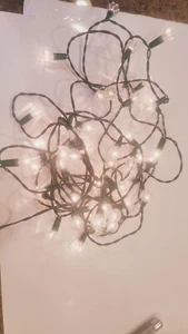 Riflettore Tulipano Luci Albero di Natale Cavo Verde Trasparente 35 Lampadine Completo - Foto 1 di 6