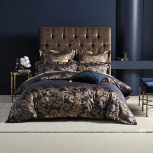 Grace By Linen House Verity Navy Duvet Doona Quilt Cover Set 3 Bed Sizes - Picture 1 of 7