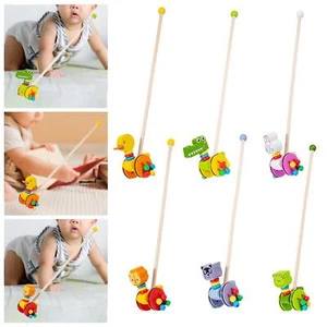 Push Along Walking Toys Wooden Walking Pull Toy for Girls Boys Toddlers - Picture 1 of 11