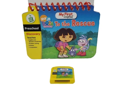 Leap Frog My First Leap Pad Dora The Explorer To The Rescue Book and Cartridge - Image 1 of 4