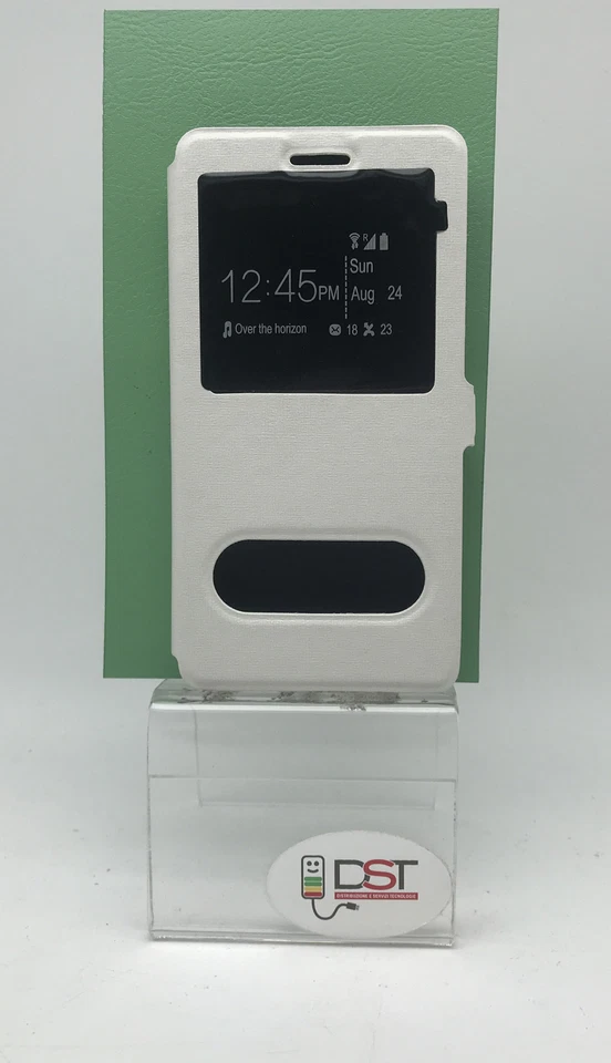 Cover casa a Portafoglio con finestre  per Huawei Honor 4C Rigida Ecopelle Bianc - Immagine 1 di 4