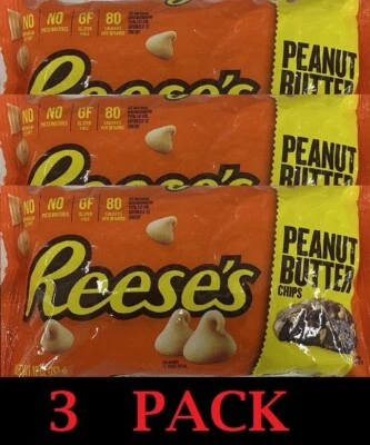 3x Reese's Peanut Butter Baking Chips 10 oz Bag FREE SHIPPING NEW - 3 PACK - Image 1 of 3