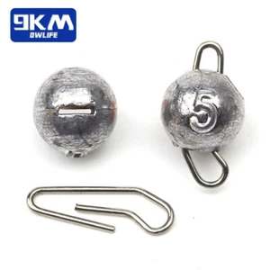 9KM Cheburashka Cheb 10Pcs Ball Sinkers Weights Jig Head 2g~12g Soft Lure Group - Bild 1 von 5
