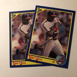 1990 Score #508 Albert Joey Belle Rookie Card Cleveland Indians RC 2 Karten Lot - Bild 1 von 3