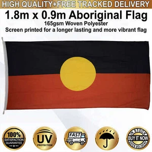 Aboriginal Flag 1.8m x 0.9m *Extra Heavy-Duty *Australia *High-Quality *Outdoor - Foto 1 di 4