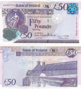 Ireland North - 50 Pounds 2013 UNC Bank Of Ireland UNC s. AA Lemberg-Zp - Picture 1 of 1