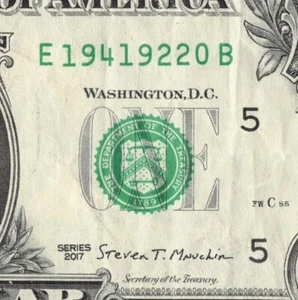 Sep 22 1941 Birthday Date Note Fancy Serial Number One Dollar Bill - Picture 1 of 12