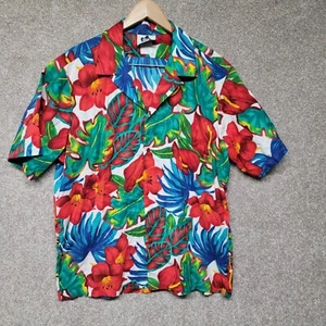 Camisa Hawaiana Hilo Hattie Grande Vibrante Colorida Floral Surf Velero EE. UU. XL - Imagen 1 de 8