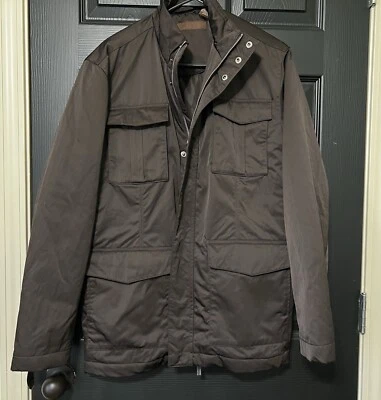 Perry Ellis Winter Coat Unisex Size Medium Oversized Brown - Image 1 of 4