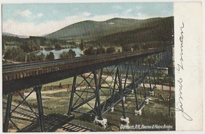 1901-1907 Boston & Maine Eisenbahnbrücke Gorham New Hampshire N.H. Postkarte - Bild 1 von 2