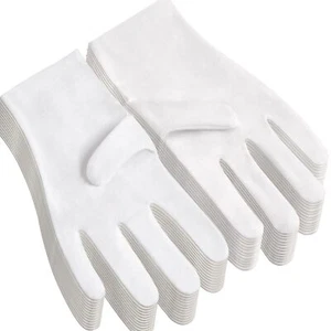 12Pairs White Cotton Gloves for Eczema and Dry Hands - Breathable Work Glove - Picture 1 of 6