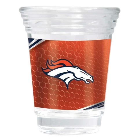 Denver Broncos Party Shot Glass Team Graphics 2oz Cover