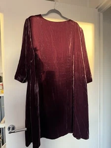 SEASALT Boscawenun Purple velvet shift dress size 24 excellent condition - Picture 1 of 8