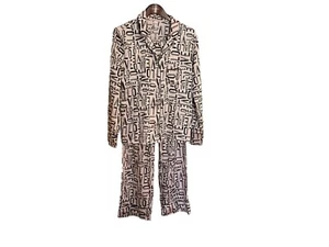 Top e pantaloni Love Victoria's Secret rosa e nero scritta LOVE taglia small 2 pezzi - Foto 1 di 10