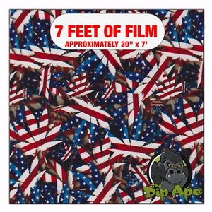 Película hidrográfica Marihuana Bandera Americana hidro inmersión 7' x 20" hidro inmersión - Imagen 1 de 4