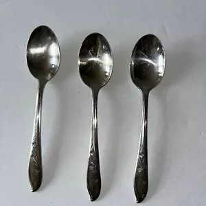 Lot 3 Silber 1847 Rogers SPRINGTIME Silverplate Teelöffel 1957 - Bild 1 von 3