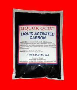 LIQUID ACTIVATED CARBON LIQUOR QUIK REMOVES CAT BOX ODOR FROM DISTILLED ALCOHOL - Picture 1 of 4