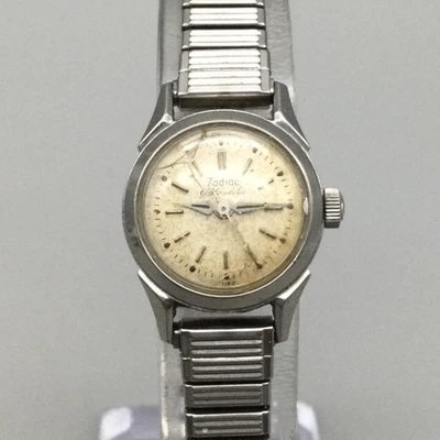 Reloj automático suizo Zodiac vintage para mujer 19,8 mm acero inoxidable correa Speidel Foto 1 de 4