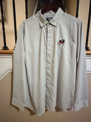 Cutter and Buck Skyline Men's Long Sleeve Georgia Bulldog Button Down Large - Image 1 of 3