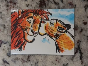 Disney Re Leone 1994 Skybox Termografico T6 Schizzo di Lorna Cook - Foto 1 di 2