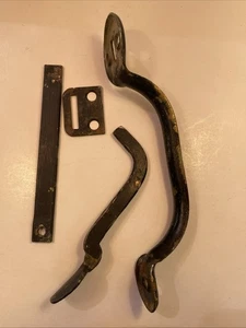 Old Thumb Latch Stanley Sweat Heart Gate Brass Barn Pull Rustic Vintage 6 1/2” - Picture 1 of 4