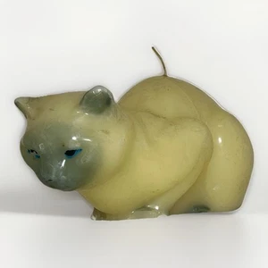 VINTAGE CAT CANDLE Siamese Unburned Large Heavy Duty - Picture 1 of 12