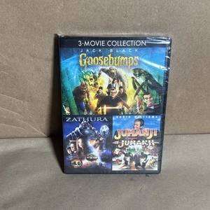 NEW Jumanji (1995) Zathura (2005) Goosebumps (2015) 3-Movie Collection DVD - Picture 1 of 2