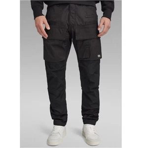 G Star Raw Men's Dark Black 3D Regular Tapered Cargo Pants Size 32 - Picture 1 of 11