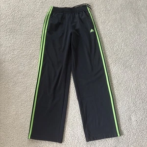 Adidas Pantaloni Uomo Tre Righe Verdi Warm Up Track Medium Nero Y2K Gamba Larga - Foto 1 di 10