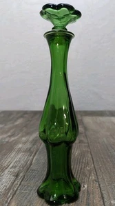 1970'S Avon Emerald Bud Green Glass Empty No Cologne Removable Stopper Very Nice - Picture 1 of 24