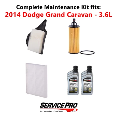 2014 Dodge Grand Caravan 3.6L Complete Cabin, Air & Oil Filter Kit (5W-20) - Image 1 of 4