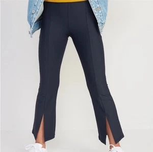 OLD NAVY High-Waisted PowerSoft Flared Split-Hem Performance Leggings Girls 8 M - Picture 1 of 10