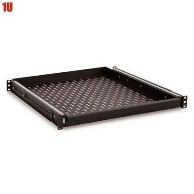 1U 19" Rack Mount Sliding Vented Shelf Shelves Server Data Adjustable 19" - 28" - Image 1 of 4