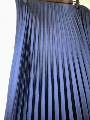 J. CREW Gwyneth Falda Plisada Sin Mangas Azul Marino Midi Para Mujer’s Talla Grande Foto 1 de 4