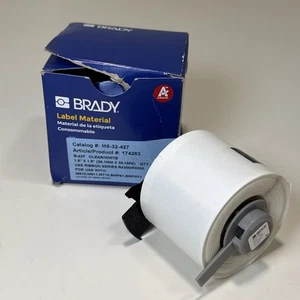 Brady Self-Laminating Vinyl  M6-32-427 PTL-32-427 Label, 1.5 x 1.5" Clear White - Picture 1 of 5