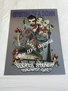 SYSTEM OF A DOWN Poster Toronto FOIL 🍄 💯 Official Merch 🐘 Rogers Stadium - Picture 1 of 10