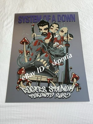 SYSTEM OF A DOWN Poster Toronto FOIL 🍄 💯 Official Merch 🐘 Rogers Stadium - Image 1 of 4