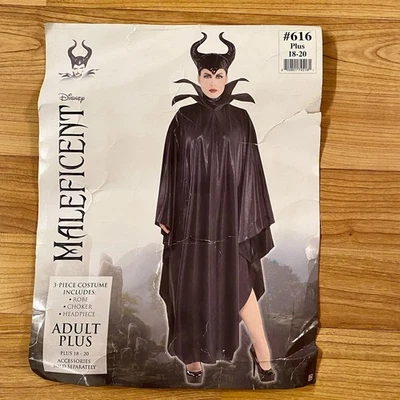 Maleficent Plus Costume Adult 18-20 Halloween Dress Disney Cosplay - Image 1 of 4