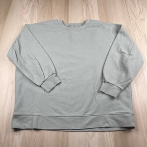 Lululemon Crew ritagliata perfettamente oversize Softstreme Utility verde blu taglia 10 - Foto 1 di 8