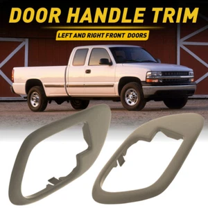 Door Handle Trim Set Inside Handle Door Bezel For 95-99 Chevy GMC Truck Gray EON - Picture 1 of 9